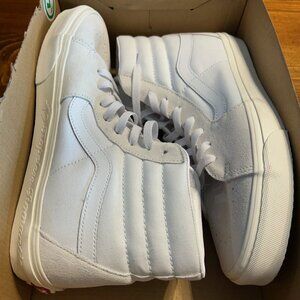 Vans SK8-HI White, Men 10.5 Women 12 NEW